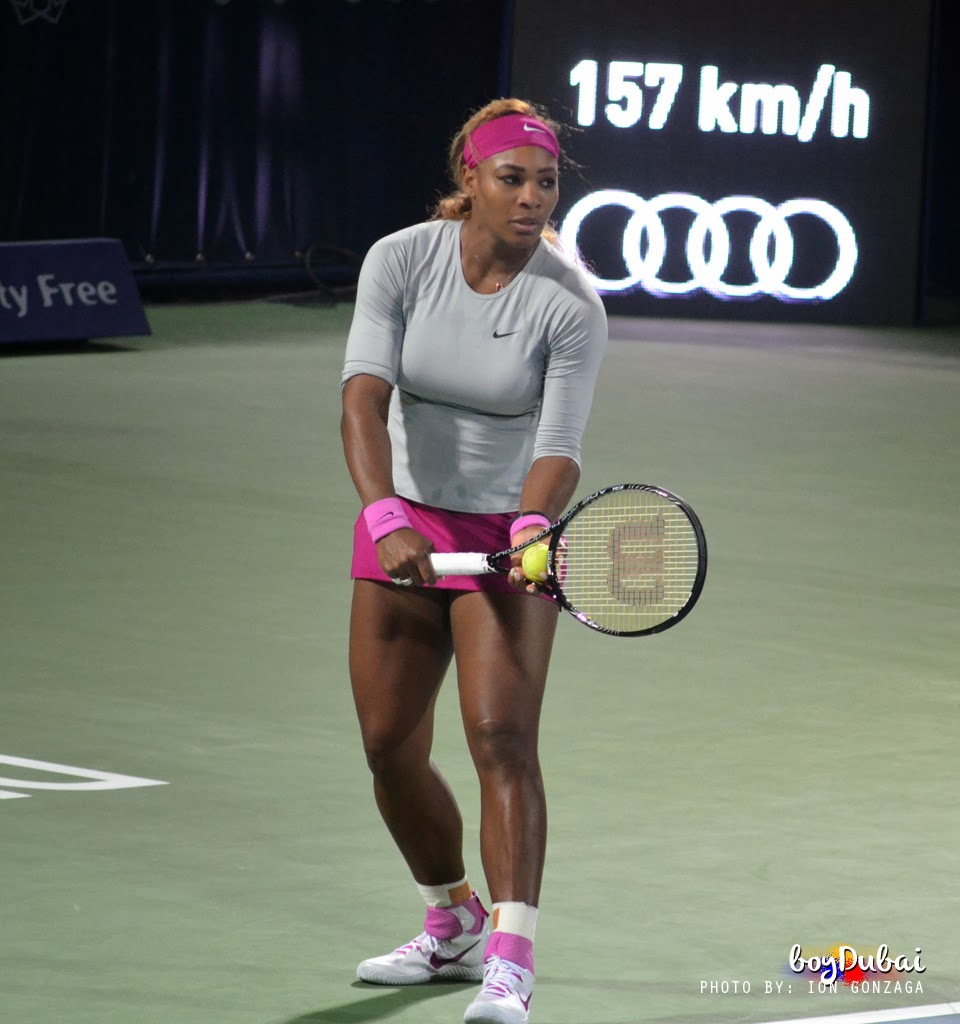 Photos Serena Williams in action at Dubai Tennis Championships 2014