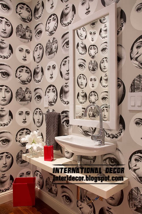 Black and white wallpaper in the interior