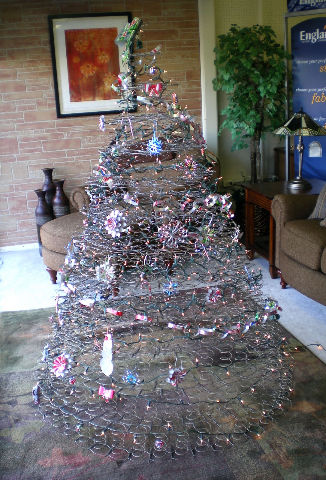 The Mad Recycler Almost 6 ft Bed Spring Christmas Tree