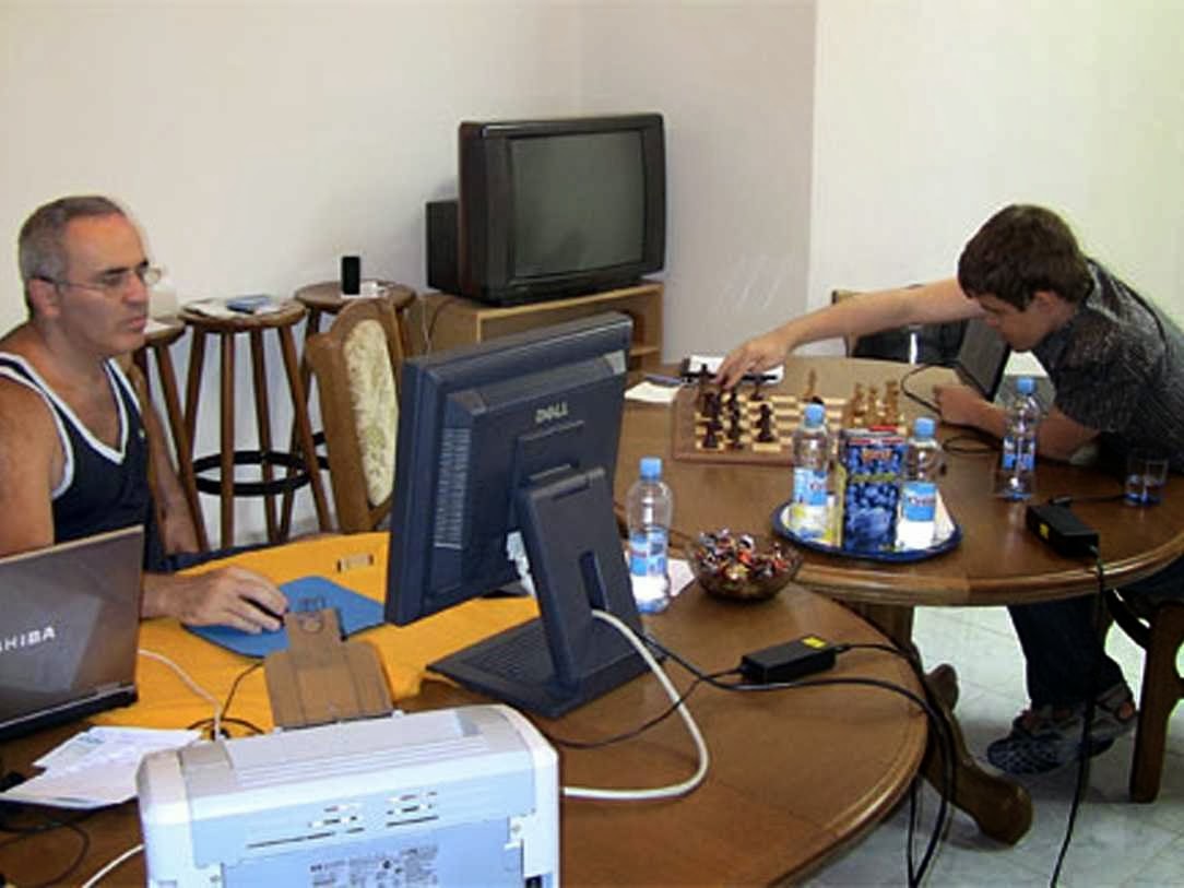 Magnus Carlsen et Garry Kasparov