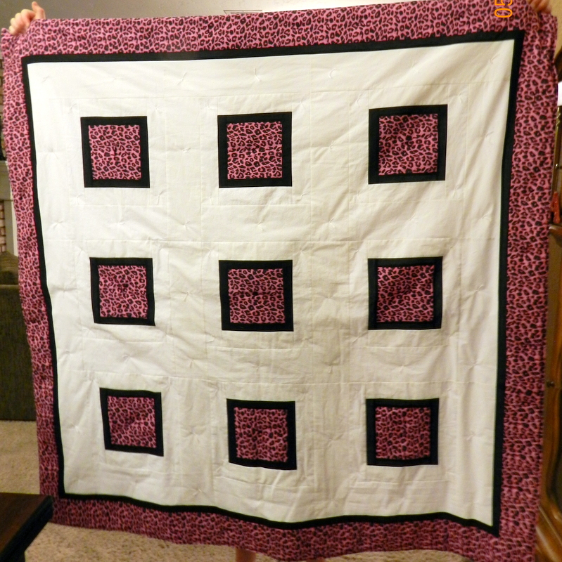 Traveling Quilter: Pink Animal Print Quilt