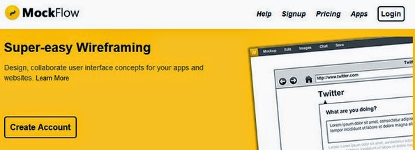 MockFlow web based wireframing app