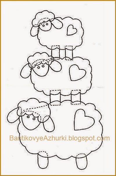 схема-шаблон выкройки овечки (овцы) схема-шаблон выкройки овечки (овцы)