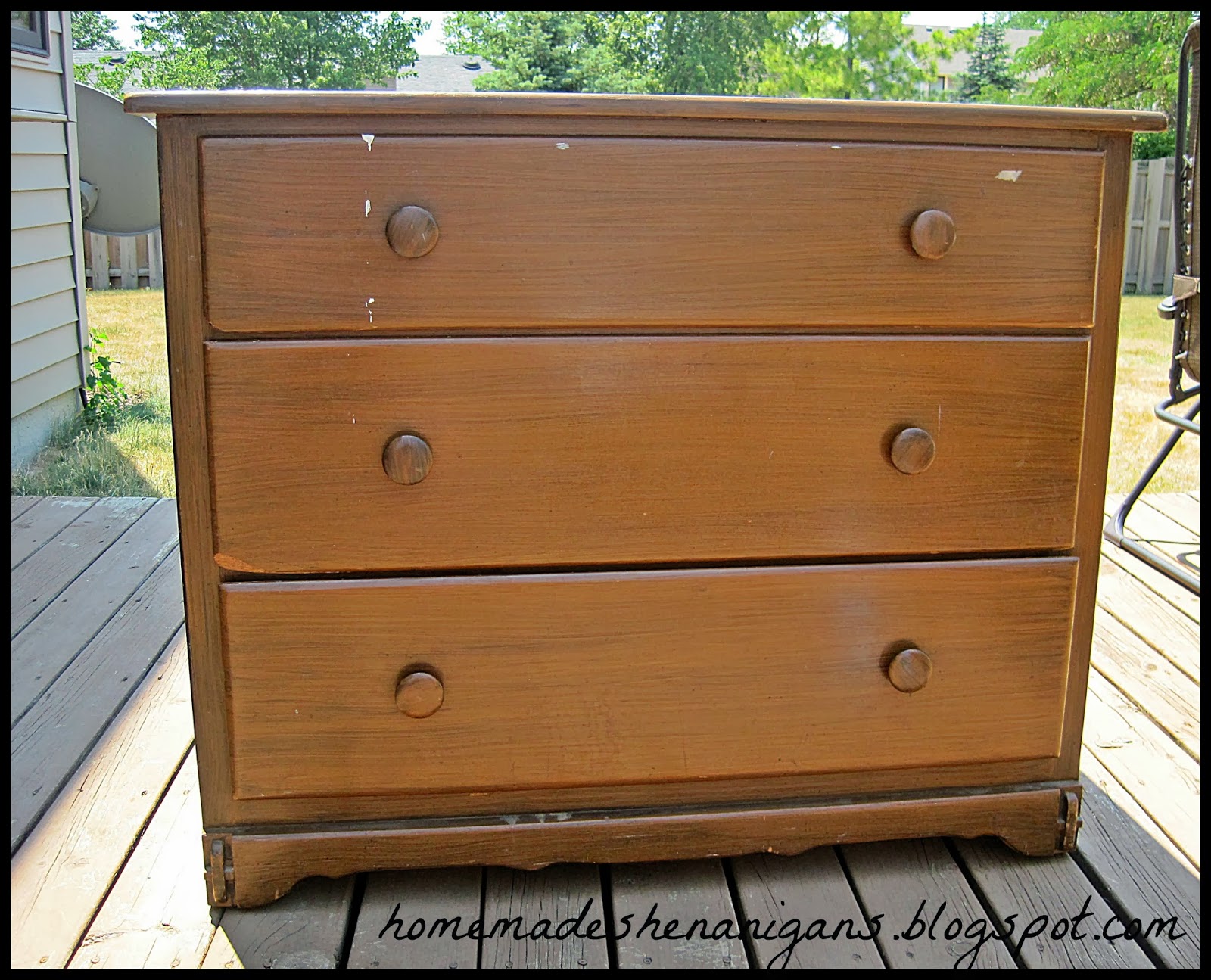 Homemade Shenanigans Oak Dresser Redo