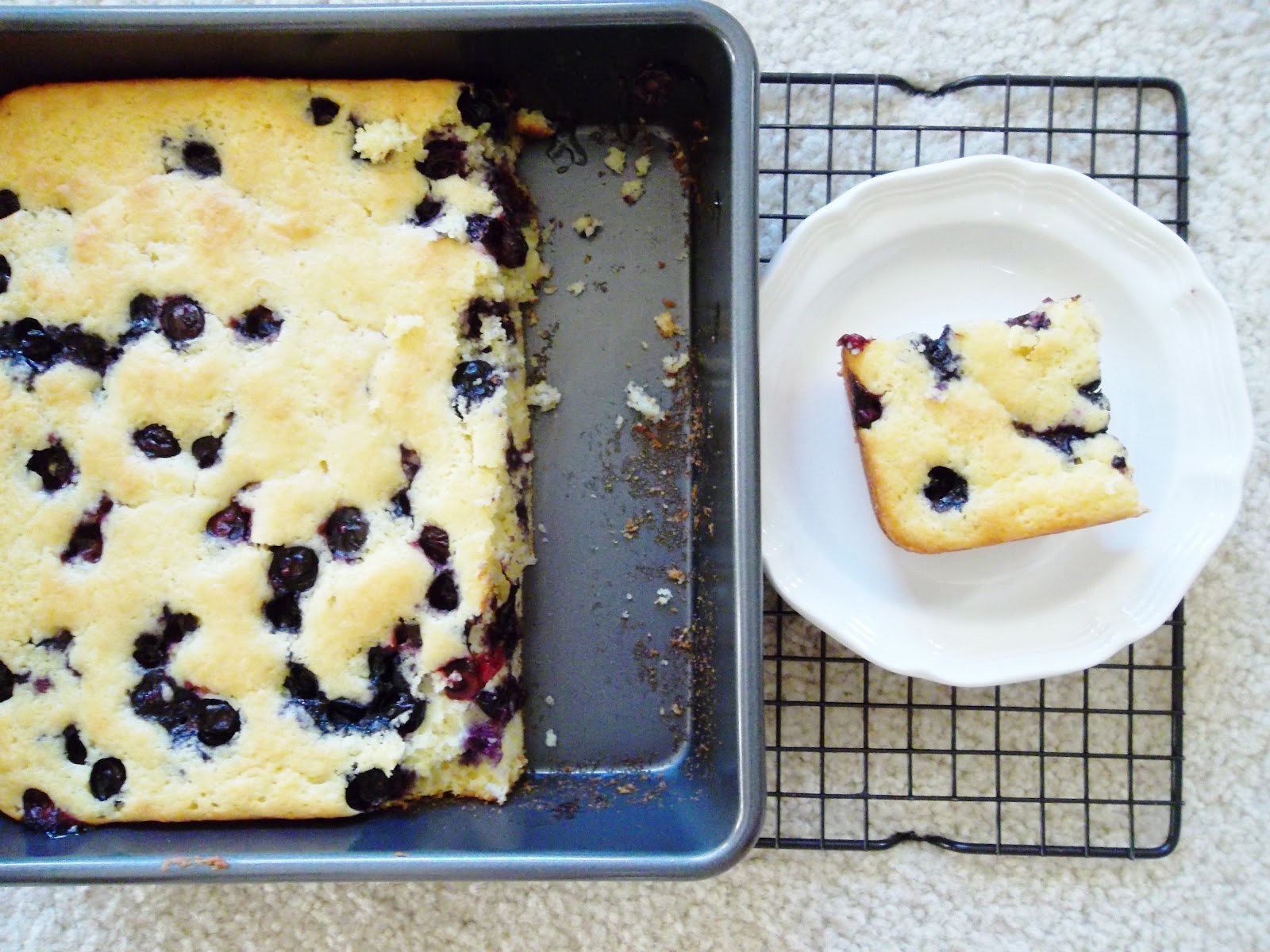 Our Beautiful Mess Blueberry Cornbread with Buttermilk Syrup