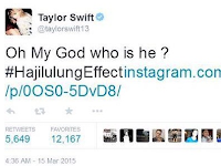 Taylor Swift, Justin Bieber, One Direction Nge twit #HajiLulungEffect Taylor Swift, Justin Bieber, One Direction Nge twit #HajiLulungEffect