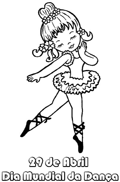 desenhos e riscos de bailarinas para pintar