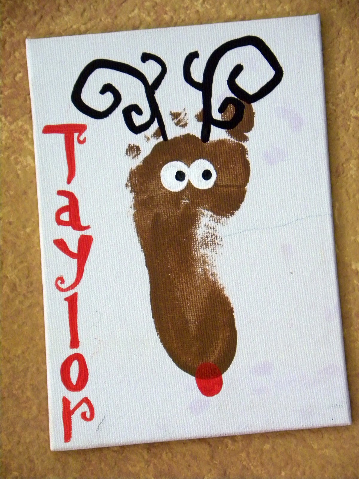 sassy scarlett Footprint Reindeer