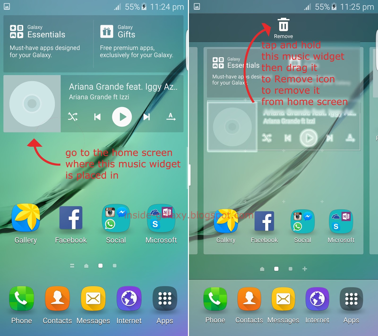 Inside Galaxy Samsung Galaxy S6 Edge How to Add or Remove Widget in