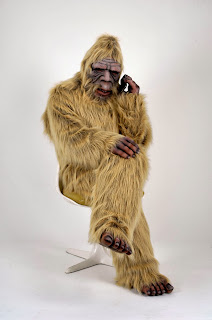Bigfoot on phone