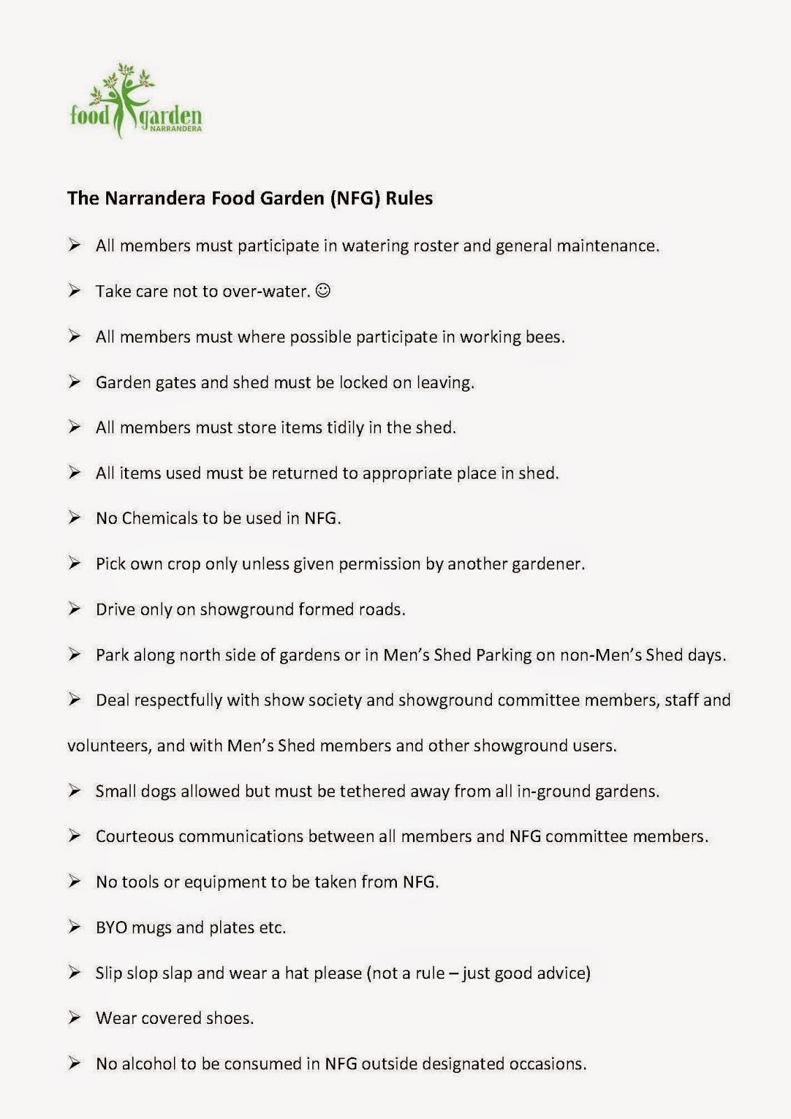 NFG Rules