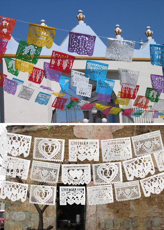 Juneberry Lane: Wedding Wednesday: Papel Picado . . . Romantic
