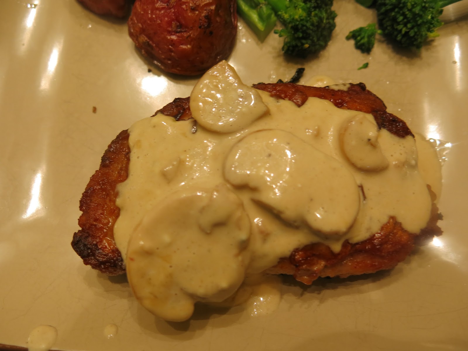 BJ Brinker's Home Cooking Bleu Cheese Pork Chops