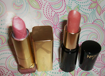 A picture of Maxfactor Angel Pink and NO 7 Moisture Drench in Pink Lemonade
