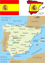 Spain Map and Flag