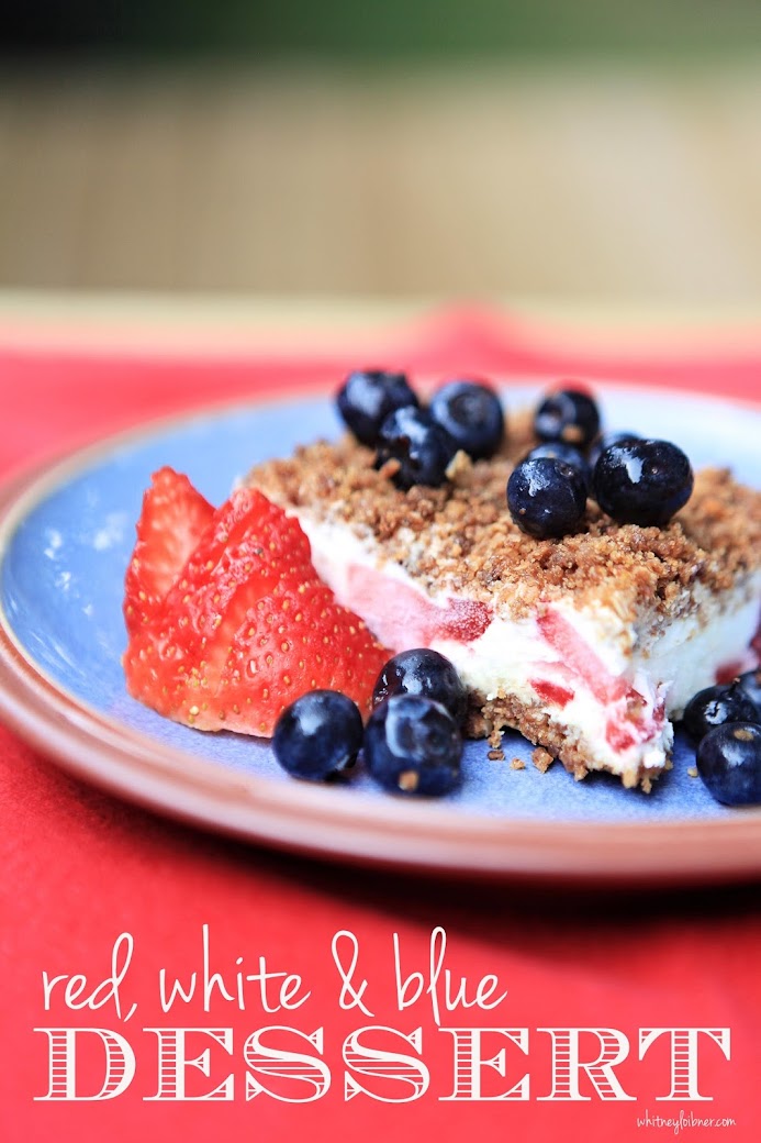red, white and blue dessert, cookout dessert, recipe, food, july fourth food