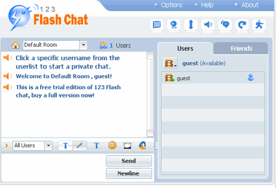 123 Flash Chat WordPress Plugin screenshot