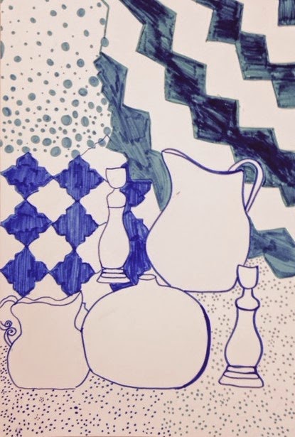 ms nasser s art studio geometric still life 6th graders honed their observational drawing skills and got so show their creative side students had to work from a monochromatic color pallet