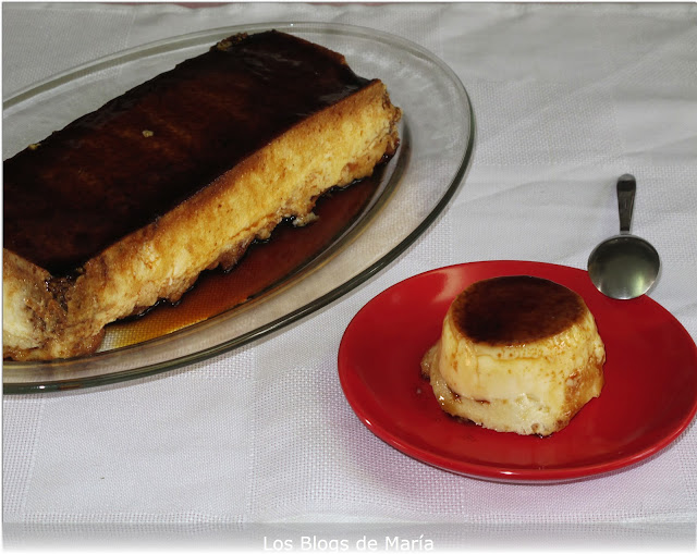 Flan de huevo y pan