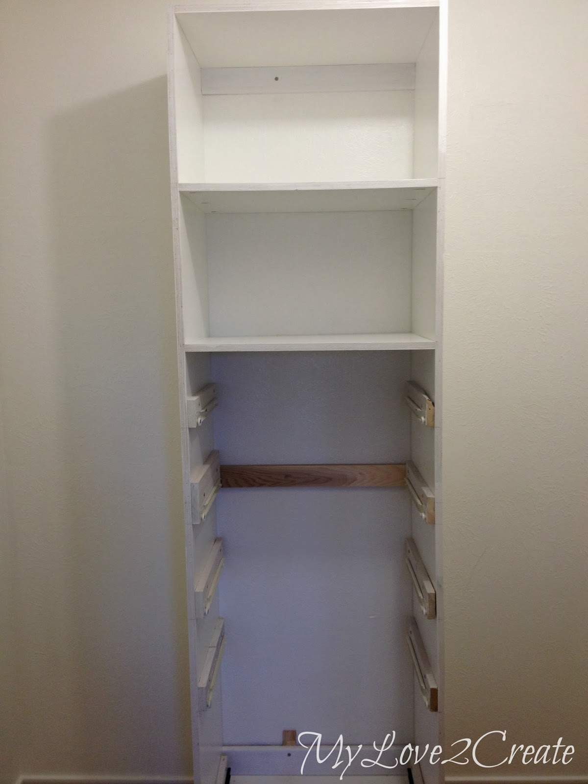 Master Closet Makeover, trim, shelves and rods My Love 2 Create