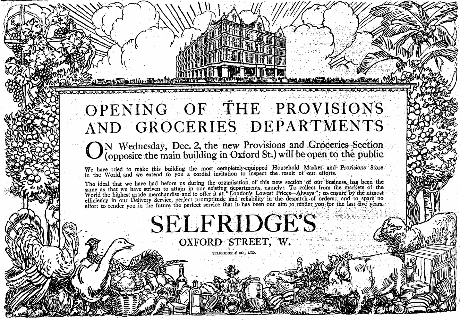 London's Historic Shops and Markets Selfridges Provisions and