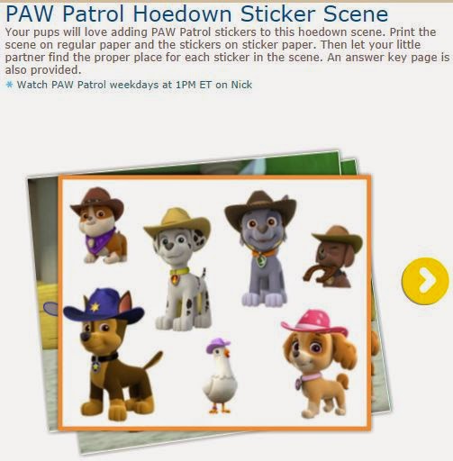 Paw Patrol o Patrulla Canina: Escena del Oeste para Stickers, para Imprimir Gratis. 