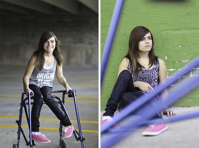 photos of a high school girl with a walker