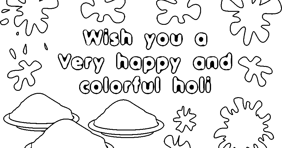Happy Holi Coloring Pages 2014 Holi Coloring Pages Enter your blog