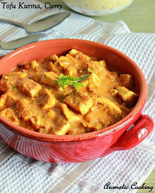 Aromatic Cooking Tofu Kurma, Curry