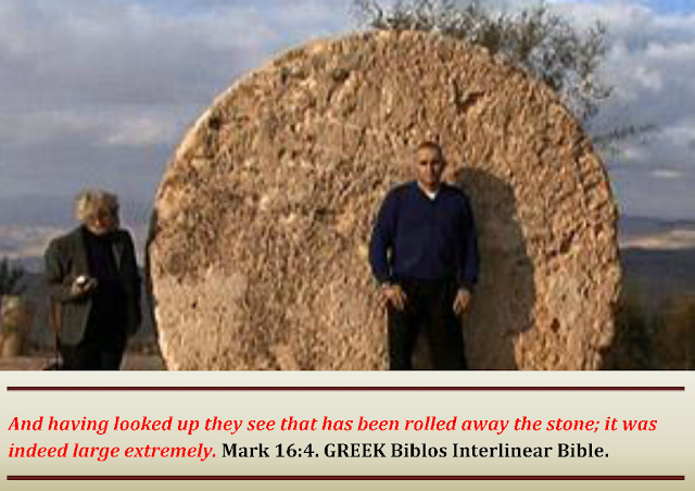 DISCOVERED: And when they looked, they saw that the stone was rolled away: for it was very great. Mark 16:4.