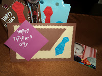 Father's day handmade card and picture holder