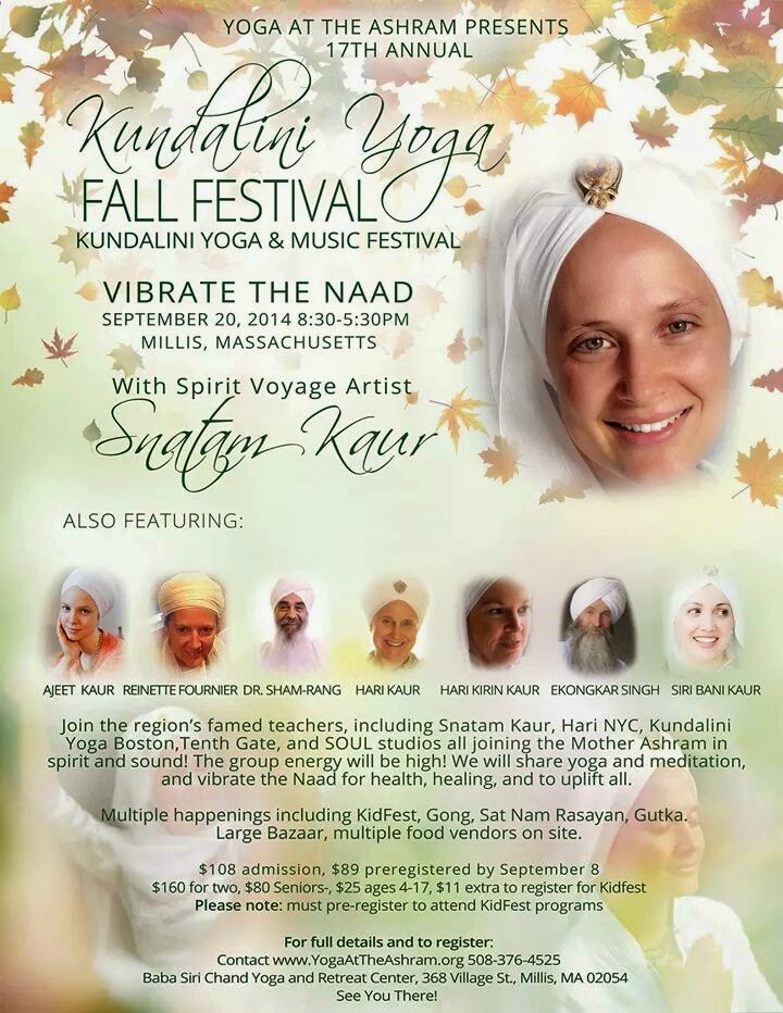 Enjoy Holistic Healing Kundalini Yoga Fall Festival at the Millis Ashram