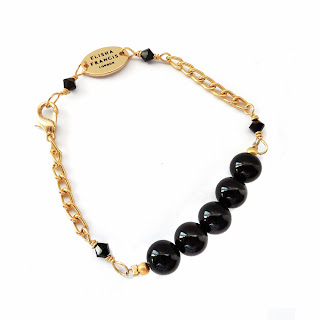 PHOENIX BRACELET by Elisha Francis London Black bracelet, gold bracelet, onyx bracelet, Elisha Francis London, Elisha Francis, Women's Jewelry