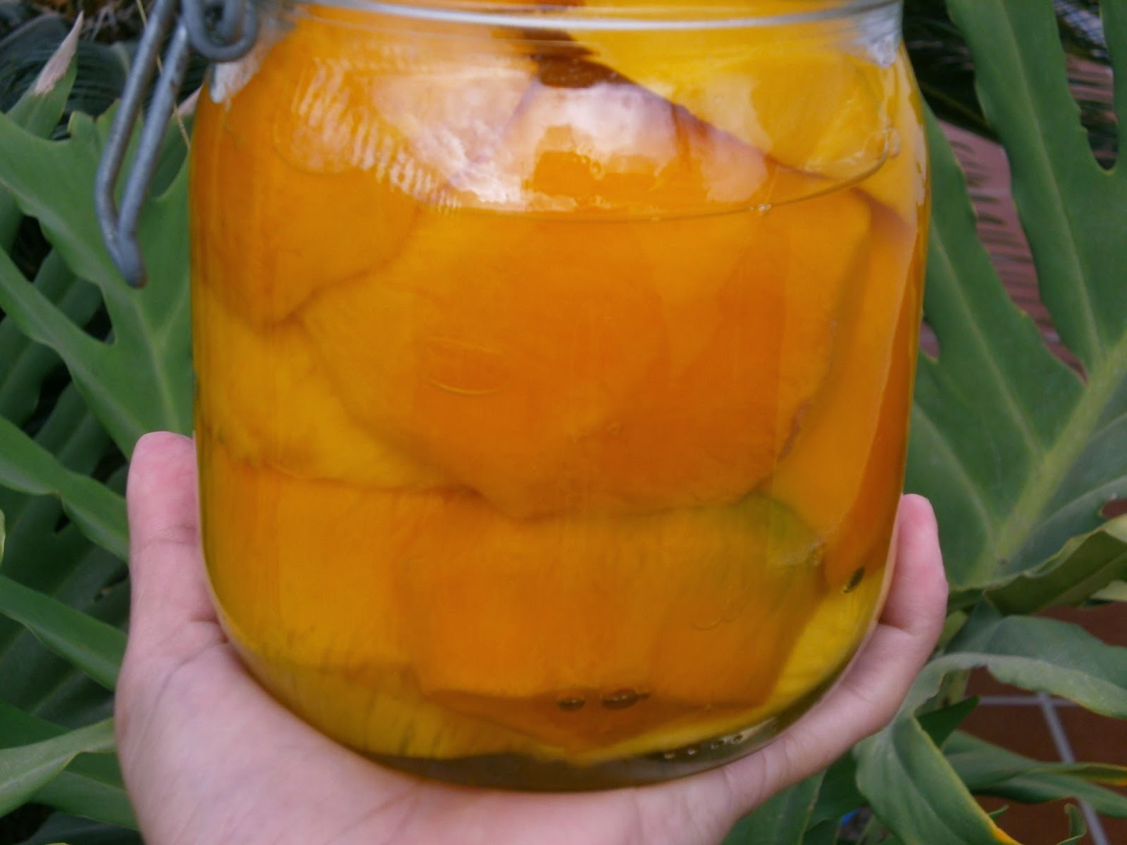 Luzmary y sus recetas caseras MANGO EN ALMÍBAR.