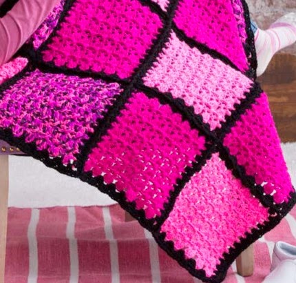 I Love Pink Blanket - Free Pattern