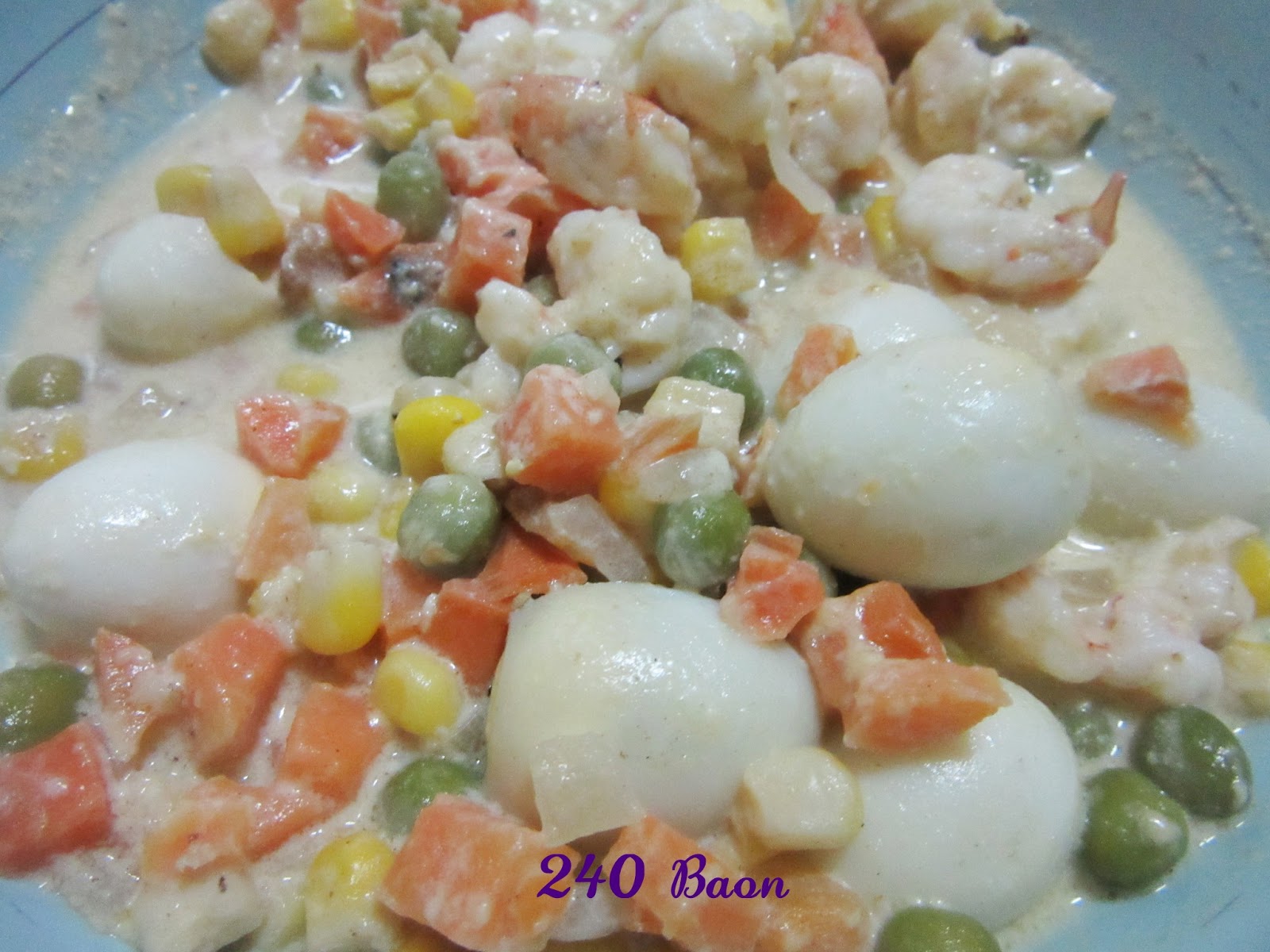 Creamy Quail Eggs and Vegetables 240 Baons + 365 Meals