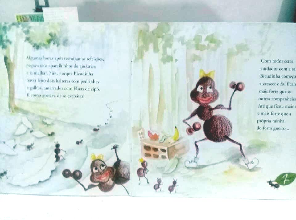 Detalhe da ilustração do livro A Bicudinha.