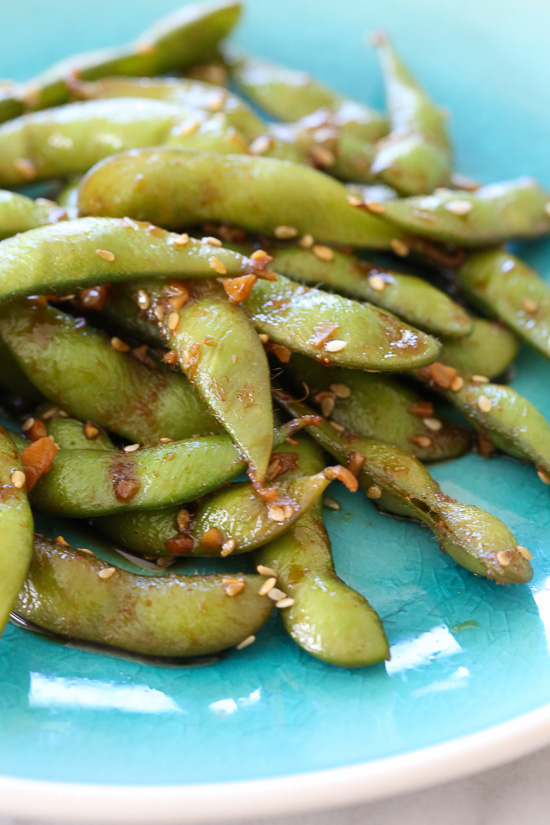 Spicy Garlic Edamame Spicy Garlic Edamame – extremely addicting!