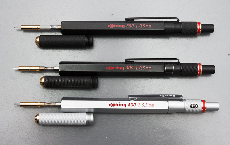 Drafting and Mechanical Pencils Rotring 600G vs 800