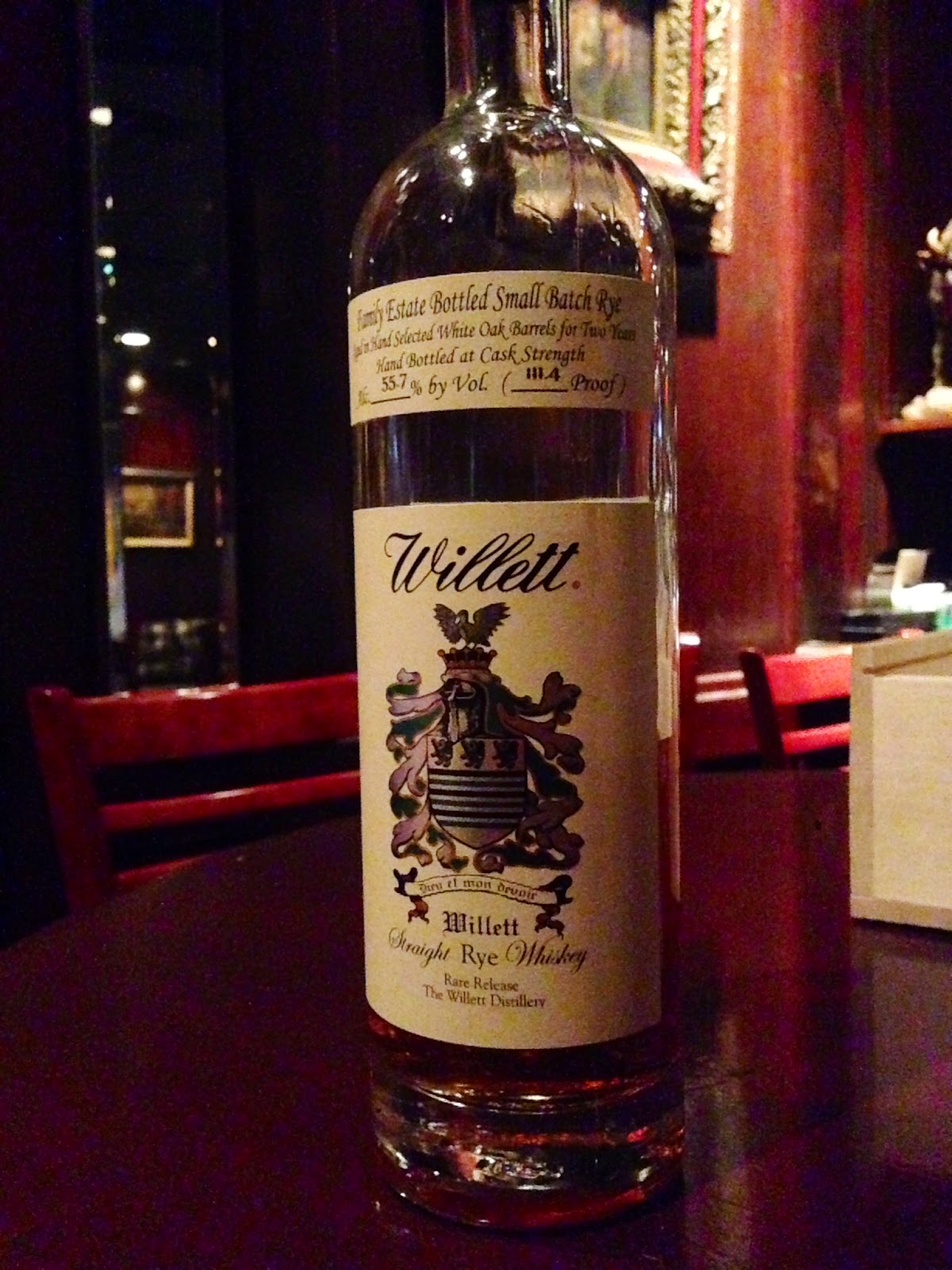 Bite and Booze: Willett 2 Year Rye: Whisk(e)y Wednesday presented by