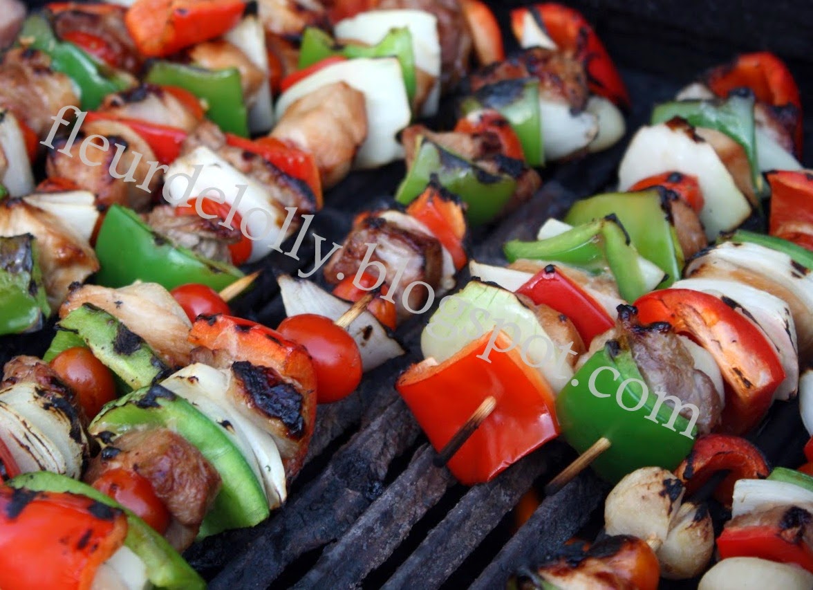 Fleur de Lolly Tiki Time Pork and Veggie Kebabs