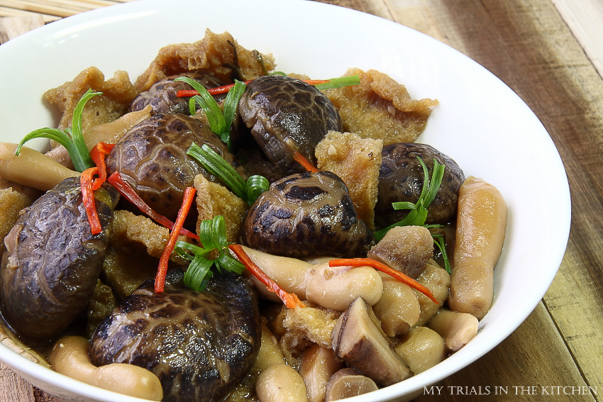My Trials in the Kitchen Braised Mushrooms with Fish Maw 