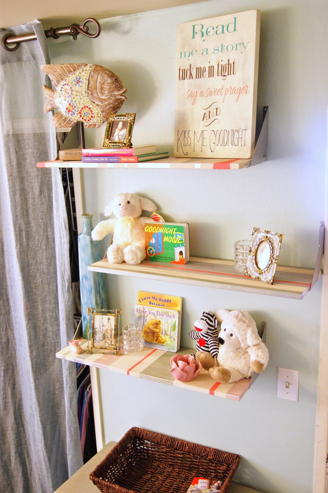 Sorella Style Baby Room Update! DIY Shelves for Kacey's Nursery