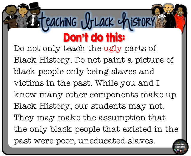 Primary Chalkboard Teaching Black History Don't Do This, Try This!