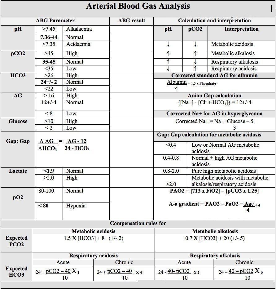 Health Updates Arterial Blood Gas Analysis