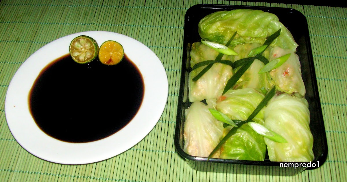 Pagkaing Pinoy Ground pork wrap in cabbage leaves