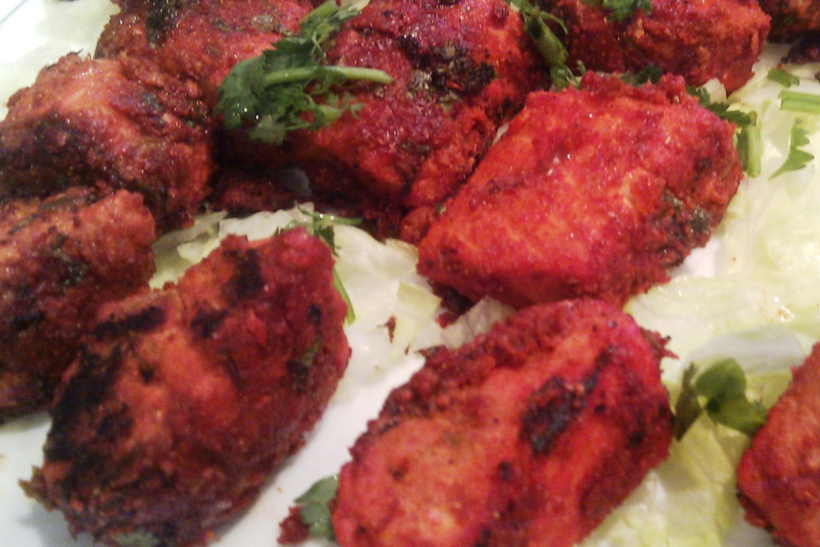 Tandoori Salmon Tikka bites with bipins surti masala Authentic