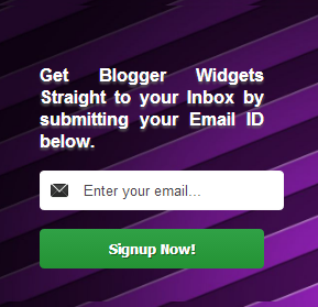 Professional purple strip email subscription widget for blogger