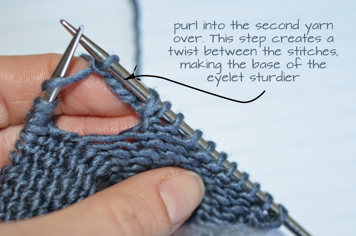 How to make Double and Multiple Yarn Overs.