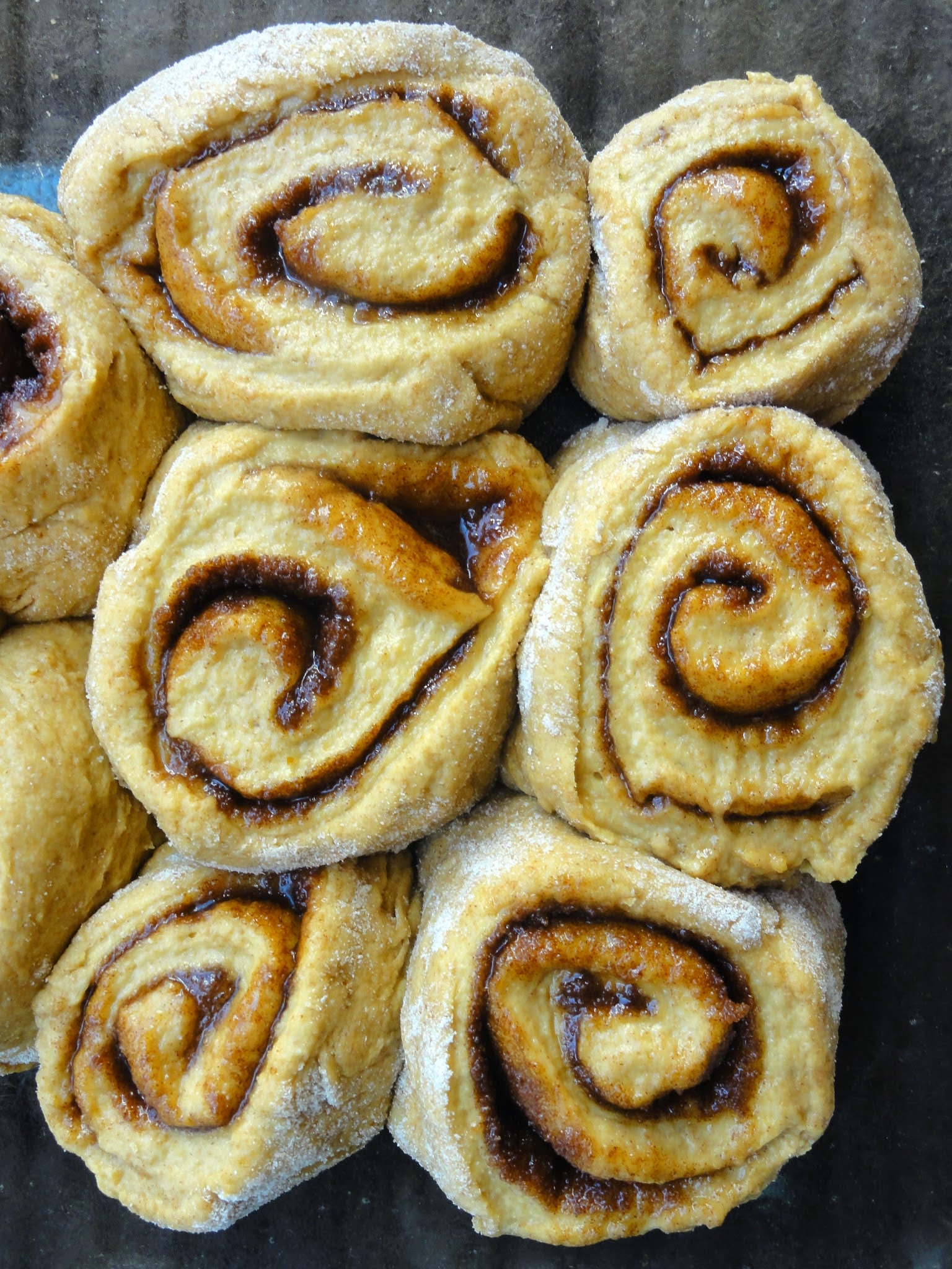 The Conscientious Eater Pumpkin Cinnamon Rolls with Candied Pecans...A
